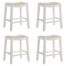 Iyani - Coastal Modern Wood Counter Height Kitchen Bar Stool