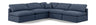 Indulge - Linen 5 Piece Modular Corner Armless Sectional