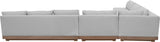 Solace - Olefin Fabric 5 Piece Outdoor Patio Modular Sectional