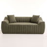 Oversized 2 Seater Loveseat With 2 Decor Throw Pillows, Deep Seat Sofa For Living Rooms
