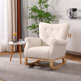 Modern Rocking Chair, Upholstered Accent Chair For Nursery, Small Contemporary Rocke