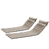 2 Piece Outdoor Chaise Lounge Chair Cushion Replacement Set
