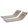 2 Piece Outdoor Chaise Lounge Chair Cushion Replacement Set