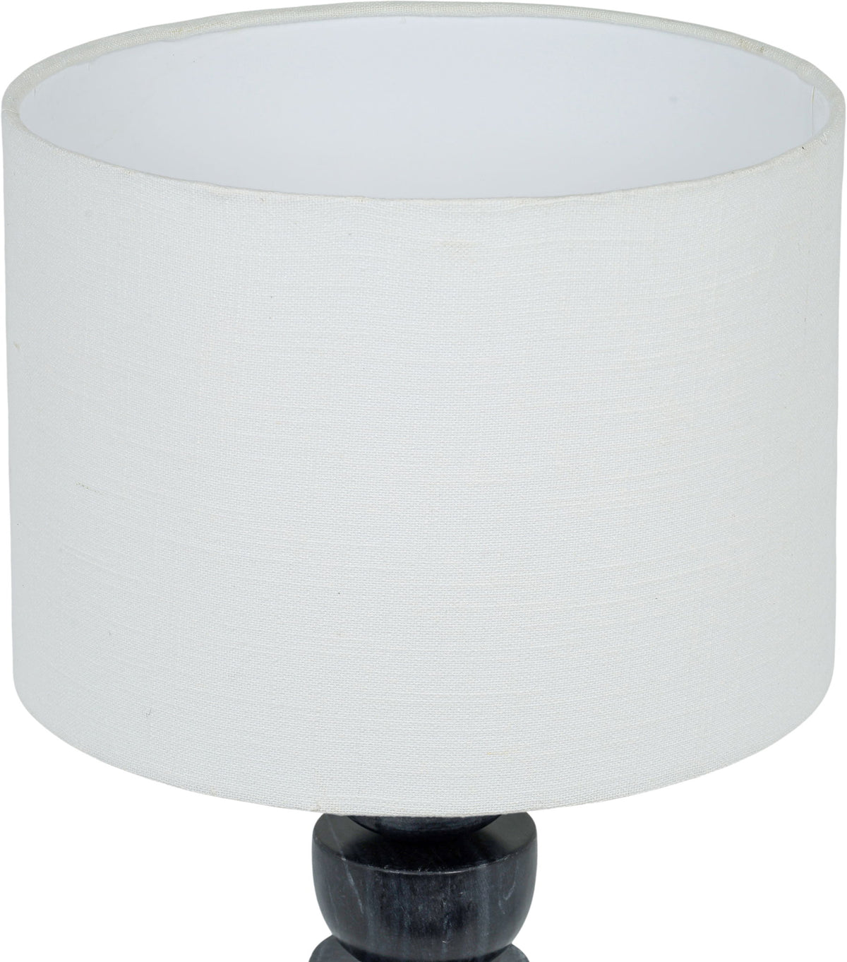 Opus - Genuine Marble, Linen Textured Fabric And Brass Table Lamp