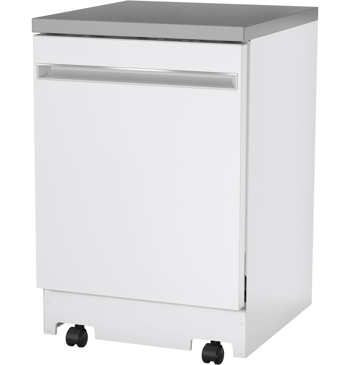 GE GPT225SGLWW - 24" Stainless Steel Interior Portable Dishwasher with Sanitize Cycle - White