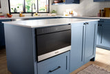 Whirlpool WMBD5024TS microwave drawer installed in kitchen cabinetry