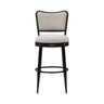 Baxter - Steel Frame Fabric Upholstered Swivel Bar Height Barstool