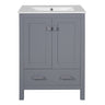 Bathroom Vanity With Integrated Undermount Ceramic Sink, 2 Doors And 1 Drawer, Soft Close Hinges