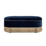 Melinda - Oval Tufted Bullion Fringe Storage Bench