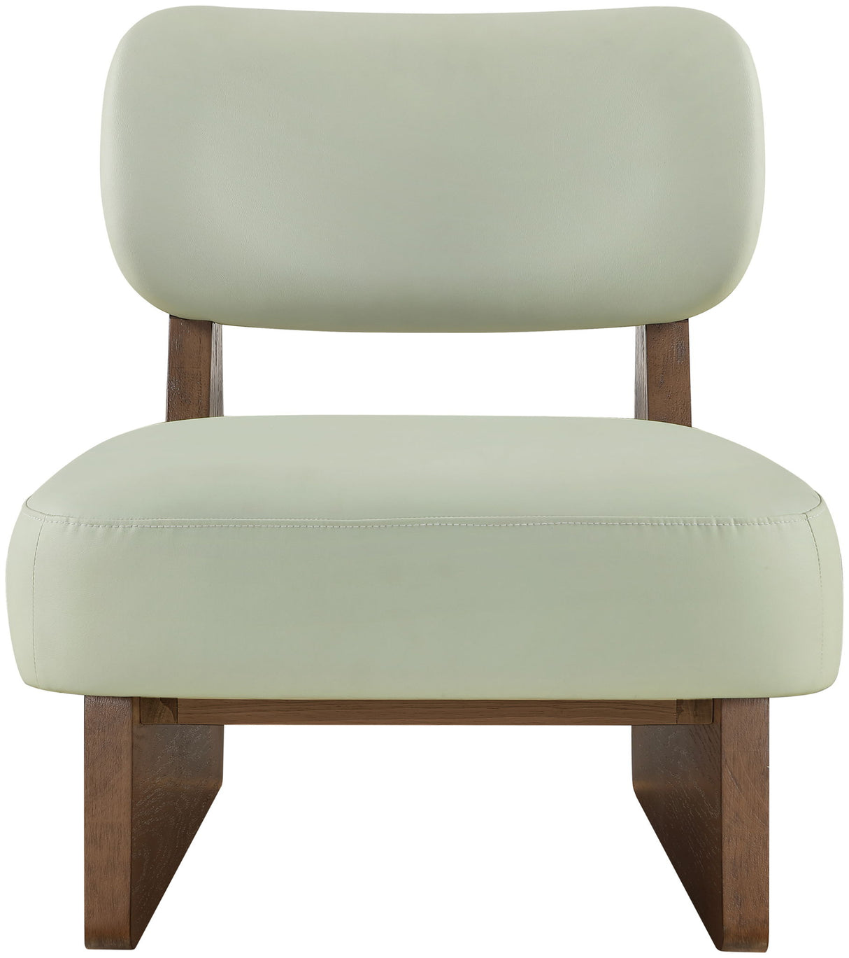 Vetra - Vegan Leather Upholstered Accent Chair With Brown Base