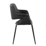 Vintage Flair - Faux Leather Chair (Set of 2) - Black
