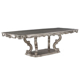 Ariadne - Dining Table With Pedestal - Antique Platinum