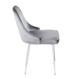 Marcel - Contemporary Dining Chair (Set of 2) - Chrome Frame