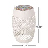 Roswell - Outdoor Side Table With Mosaic Tile Top