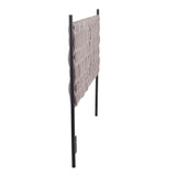 Matisse - Braided Queen Size Headboard - Black Metal And Gray Fabric