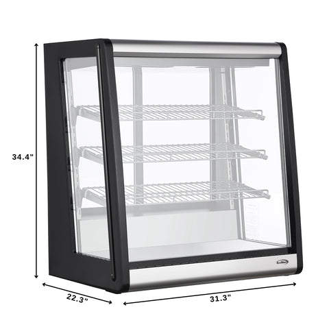 31 in. 4-Tier Commercial Countertop Display Refrigerator in Stainless-Steel (CDC-69-SS)
