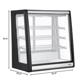31 in. 4-Tier Commercial Countertop Display Refrigerator in Stainless-Steel (CDC-69-SS)