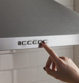 GE(R) 36" Wall-Mount Pyramid Chimney Hood - (JVW5361SJSS)