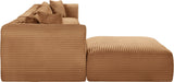 Shaggy - Fabric 5 Piece Modular Sectional With Ottoman
