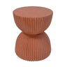 Side Table With Speckled Ribbed Texture