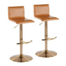 Mara - Adjustable Barstool (Set of 2) - Gold Metal
