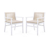 Outdoor Acacia Wood Patio Dining Armchair (Set of 2)