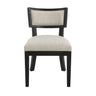 Farmhouse Style Fabric Upholstered Side Dining Chair Set
