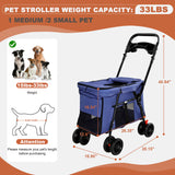 Pet Stroller For Small / Medium Pets