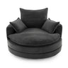 360° Swivel Accent Barrel Chair With Dual Layer Cushion And 3 Removable Pillows