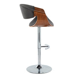 Curvo - Adjustable Barstool (Set of 2) - Silver Base