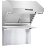 Forno Alta Qualita Savona FRHWM502930HB Wall Mount Range Hood with 4-Speed, Touch Control, LED Strip Lights, Dishwasher-Safe Hybrid Filter, 2 Utensil Hangers and Backsplash: 30 Inch - 600 CFM