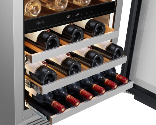 Dacor DRW24G7500APDA wine cellar touch control panel detail