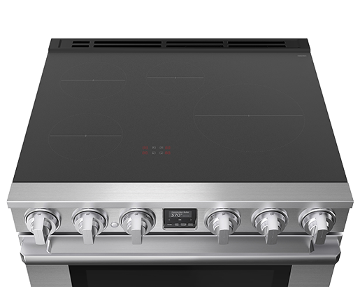 Dacor DOP30T940IS 30 Inch Induction Range control panel detail