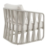 Breeze - Cream Metal Outdoor Club Chair With Cushions - Pearl