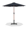 Fiji - Aluminum Patio Umbrella With Square Black And Teak Base
