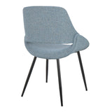 Fabrizzi - Mid-Century Modern Accent / Dining Chair (Set of 2) - Black Metal