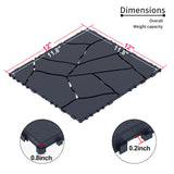 Stone Style Patio Deck Tiles Diy Interlocking Floor Tiles