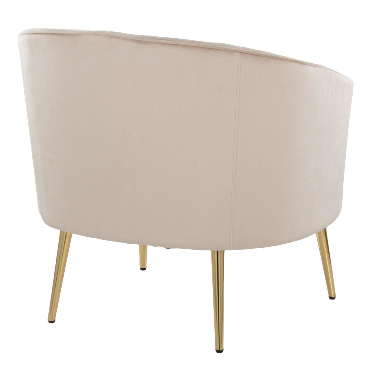 Tania - Contemporary/Glam Accent Chair - Gold Metal, Velvet