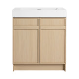 Freestanding Bathroom Vanity With Resin Sink & Soft Close Cabinet Doors