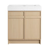 Freestanding Bathroom Vanity With Resin Sink & Soft Close Cabinet Doors
