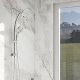 Dual Shower Head With Adjustable Slide Bar And Multi Function Settings