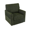 360° Swivel Accent Barrel Armchair With Side Pockets, Compact Design