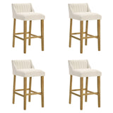 Fauna - Modern Transitional Wood Bar Height Kitchen Bar Stool