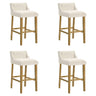 Fauna - Modern Transitional Wood Bar Height Kitchen Bar Stool