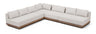 Solace - Olefin Performance Fabric 4 Piece Outdoor Patio Modular Sectional
