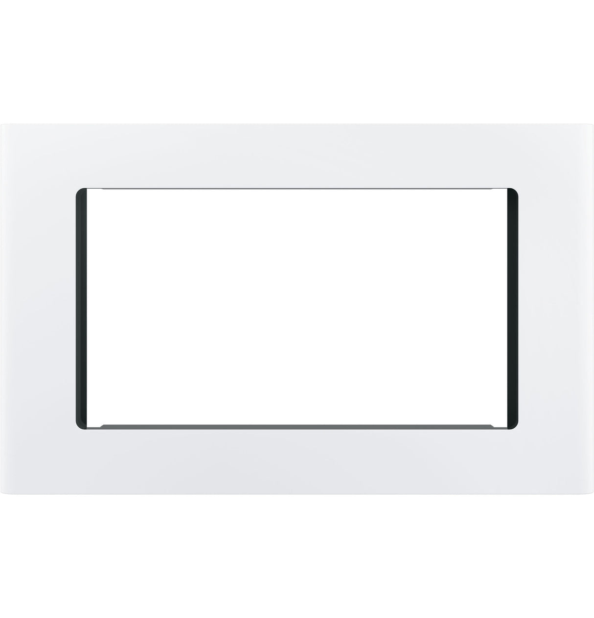 GE Profile JX9153DJWW 30 inch built-in microwave trim kit in white front view