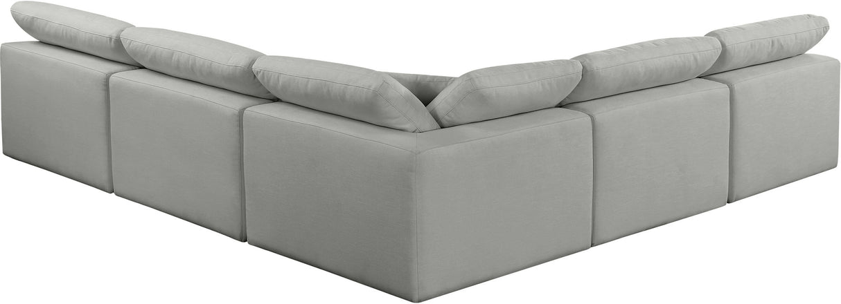 Comfy - 5 Piece Linen Modular Corner Armless Sectional