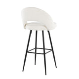 Renee - Upholstered Fixed-Height Barstool (Set of 2) - Black Base
