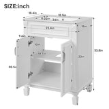 Bathroom Vanity With Top Sink, Cabinet With 2 Soft Closing Doors