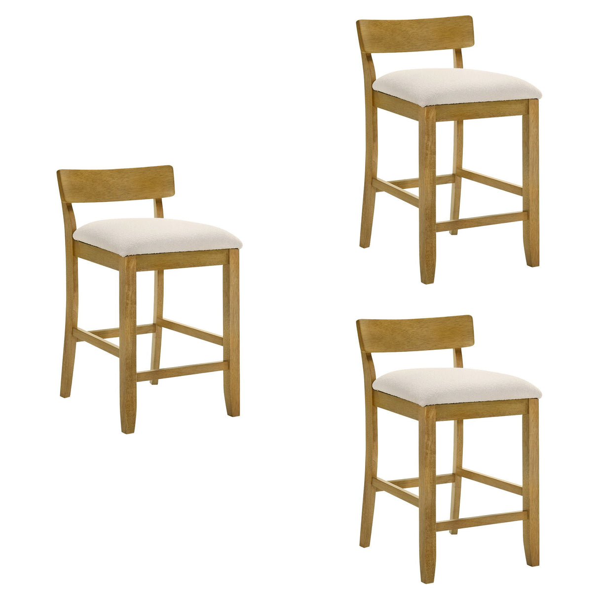 Merie - Modern Transitional Wood Counter Height Kitchen Bar Stool